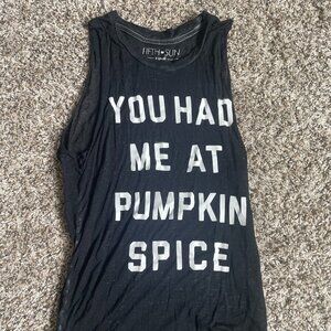 3/$15 Charcoal Grey You had me at pumpkin spice tank